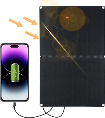 Zdjęcie produktu dla 60W monokrystaliczny krzemowy panel słoneczny do ładowania ogniw słonecznych Ładowarka słoneczna do domu, samochodu, łodzi, do użytku na zewnątrz, przenośna