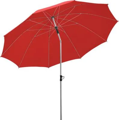 Produktbild von Mittelstockschirm Schneider Schirme Locarno Ø 220 cm rot mit UV-Schutz 50+, wasserabweisende Polyesterbespannung, Aufspa