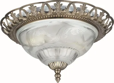 Produktbild von Deckenleuchte in Bronze Jugendstil 2xE14 bis zu 60 Watt 230V aus Metall & Glas Schlafzimmer Küche Esszimmer Lampe Leuchten Beleuchtung innen