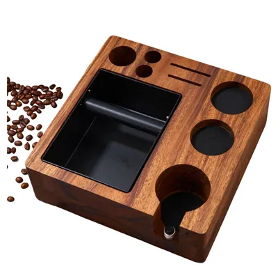 Tamperstation Walnussholz 58 mm, Barista-Zubehör, Aufbewahrung