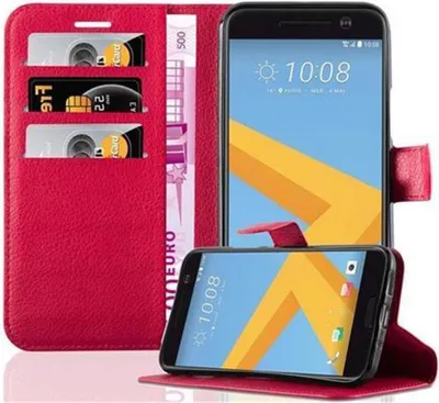 Produktbild von Cadorabo Hülle für HTC ONE M10 Schutz Hülle in Rot Handyhülle Etui Case Cover Magnetverschluss