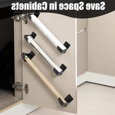 Aluminiumfolie-Organizer für die Küche, Stauraum für Schranktüren und Wandregal, Schwarz, 4 Stück