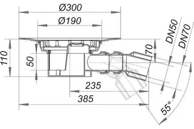 Produktbild von DALLMER Ablaufgehäuse 54 DN50/ DN70