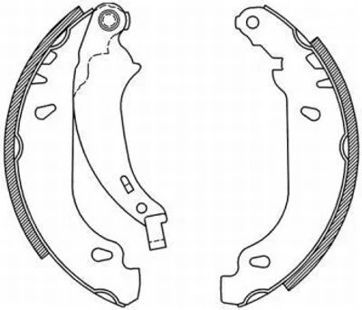 Produktbild von ABE Bremsbackensatz Trommelbremse Hinten passend für PEUGEOT 206 Schrägheck (2A/C) C0P019ABE