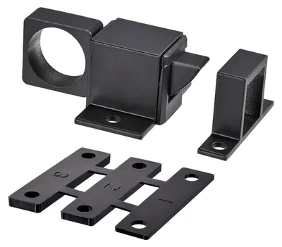 Produktbild von Türschloss aus Aluminiumlegierung, 1 Stück, federbelastet, für Tor, Tür und Fenster [Schwarz]