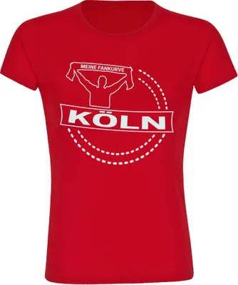 Produktbild von multifanshop Damen T-Shirt - Köln - Meine Fankurve, rot, Größe M