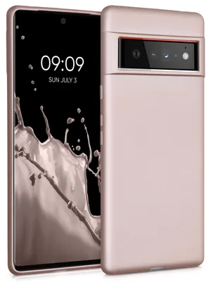 Produktbild von kwmobile Handyhülle für Google Pixel 6 Pro Hülle - Silikon Case metallisch schimmernd - Schutzhülle Cover - Metallic Rosegold