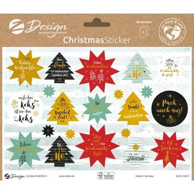 Produktbild von AVERY Zweckform ZDesign Trend Sticker WEIHNACHTEN