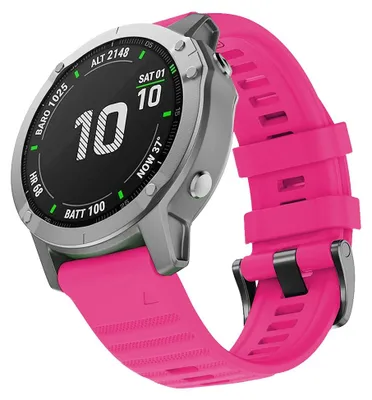 Produktbild von By Qubix Silikonarmband - Rosa - passend für Garmin Forerunner 745 / 935 / 945 / 955 / 965