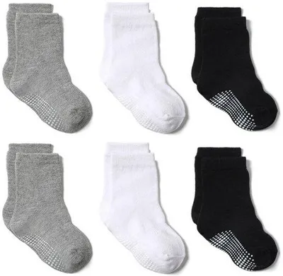 Produktbild von Babysocken – 6 Paar 3 Farben – Rutschfeste Socken – S 10–12 cm – 0–1 Jahre – Weiche Söckchen für Baby & Kleinkind – Jungen