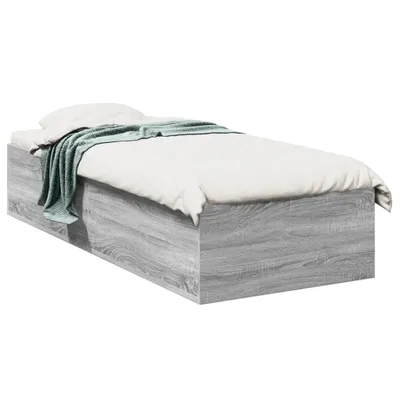 Immagine prodotto di vidaXL Struttura letto grigio Sonoma 90x190 cm in legno