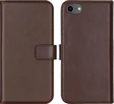 Immagine prodotto di Selencia Custodia a libro in vera pelle per iPhone SE (2022 / 2020) / 8 / 7 / 6(s) - Marrone