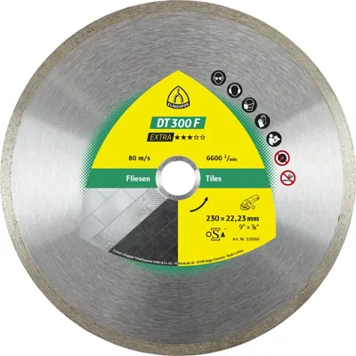 Produktbild von Klingspor DT 300 F Diamanttrennscheiben, 125 x 1,6 x 22,23 mm 1,6 x 7 mm, geschlossener Rand
