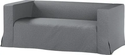 Produktbild von Dekoria Bezug für Klippan 2-Sitzer Sofa, lang mit Kellerfalte, dunklegrau, Klippan 2-er