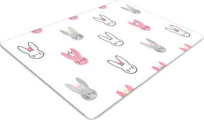 Obrázok produktu pre Podlahová ochranná podložka - Ochranná podložka pod stoličku - Podlahová podložka - 100x70 cm - Králiky v korunách.