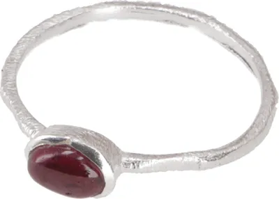 Produktbild von Stapelring, Silberring, Boho Style Ring Modell 4 - Granat, SterlingSilber, Ringgröße: 58 (18,5 mm)