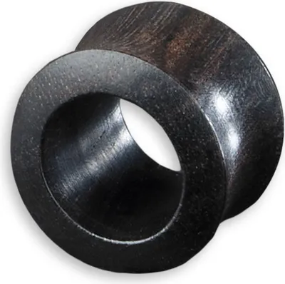 Produktbild von viva-adorno 1 Stück 6mm Double Flared Flesh Tunnel Plug aus Holz verschiedene Holzarten zur Auswahl Größe 4 - 30mm WP2,Arang Holz