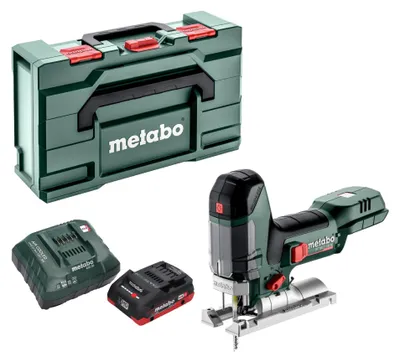 Image de Metabo ST 18 LT 130 BL Scie sauteuse sans fil 18 V 130 mm Brushless + 1x batterie LiHD 4,0 Ah + chargeur + Metabox