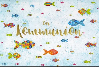 Produktbild von Kommunion - Glückwunschkarte im Format 11,5 x 17 cm mit Briefumschlag