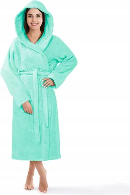Produktbild von Premium Bademantel lang | für Damen und Herren | 100% Baumwolle aufgesetzte Taschen XS