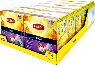 Produktbild von Lipton Schwarztee Chai mit Ingwer & Zimt, 20er Pack x 12