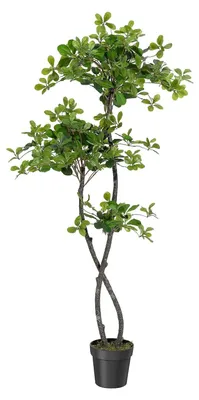 Produktbild von Kunstbaum - Kunstpflanze 152 cm - Für Innen/Außen - UV-beständig - Polyester - Milchweiß