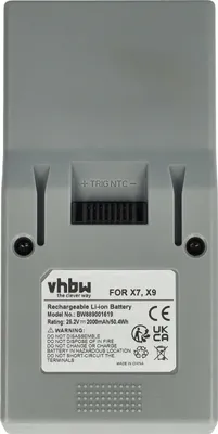 Produktbild von vhbw Akku kompatibel mit Genius Invictus X9, X7 Staubsauger (2000 mAh, 25,2 V, Li-Ion)