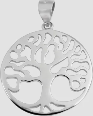 Produktbild von 925/- Echt Silber Anhänger ohne Kette "Jihane", Lebensbaum, 925/rhodiniert