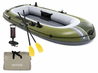 Produktbild von Intex Schlauchboot Sport Seahawk 2 Set Paddel Pumpe 2 Personen 236cm x 114cm x 41cm 66332NP