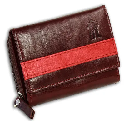 Produktbild von DrachenLeder Echtleder Damen Herren Portemonnaie dunkelrot bordeaux 10x3x8 D2OPZ100V