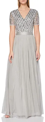 Produktbild von Maya Deluxe Damen Maya Deluxe Women's Maxi V-neck Ball Gown Short Sleeves Long E