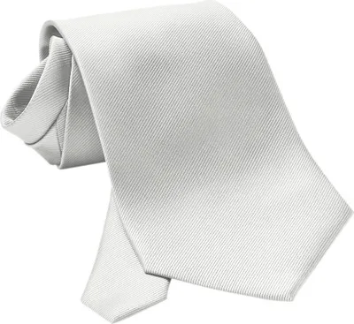 Produktbild von Krawatte, Binder, Farbe weiß, 100% Polyester, 210g/m²
