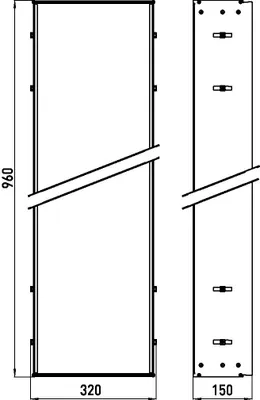 Produktbild von EMCO Emco Einbaurahmen ASIS 300 für UP-Modul mit 964mm Höhe