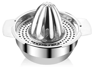 Zitruspresse aus Edelstahl, 300 ml, silber, manuell