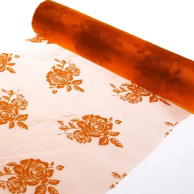 Produktbild von Herbstlicher Tischläufer in Orange – Organza 280 cm – Hochzeit & Festliche Deko