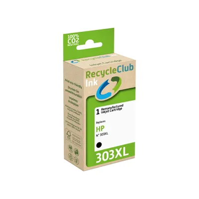 Produktbild von RecycleClub Tinte für HP Nr. 303XL – Schwarz (T6N04AE) Druckkopf Schwarz mit Füllstandsanzeige 1 x 650p