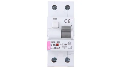 Obrázok produktu pre Nadprúdový chránič 2P 16A C 0,03A typ AC KZS-2M 002173124