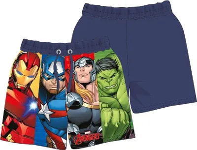 Zdjęcie produktu dla Szorty kąpielowe Avengers dla chłopców - kąpielówki na lato, basen i plażę