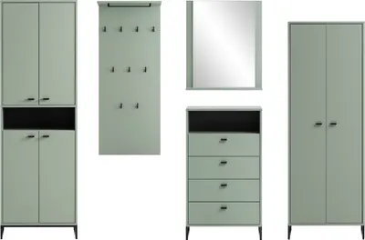 Produktbild von Flur komplett Set JULBACH-80 in Pistazie, B/H/T: ca. 275,6/185,5/33,05 cm
