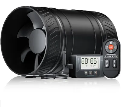 Zdjęcie produktu dla Wentylator rurowy - Wentylator z czujnikiem wilgotności 100 mm - Timer - 6 prędkości - Cicha wentylacja 310 m³/h