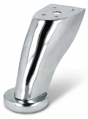 Produktbild von Couchfuß Möbelfuß 90mm - Möbelbein Metall - DIY Möbelstütze Chrom glänzend