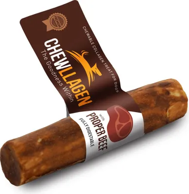 Imagen del producto de Snacks para perros Chewllagen, sabor a carne de res, 35 unidades