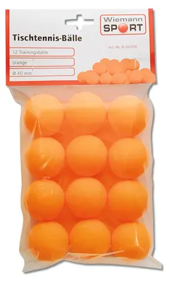 Produktbild von Tischtennisbälle orange 12 Stück Durchmesser 40 mm Trainingsbälle