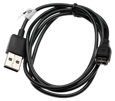 Produktbild von vhbw USB Ladekabel kompatibel mit Garmin BarkLimiter 2VT, 2 Smartwatch Fitnesstracker - Ladestation Schwarz, 100 cm