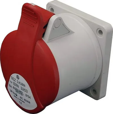 Image de Prise de courant encastrée, 32A, 4 pôles, 380V, SEZ IER3243 (IEN3243)