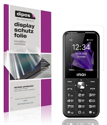 Produktbild von 4x Schutzfolie für INOI 340 PowerHub 4G klar Displayschutzfolie Folie Display Schutz dipos