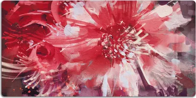 Produktbild von Schreibtischmatte Tischunterlage 90x45 cm Mauspad - rote Blume