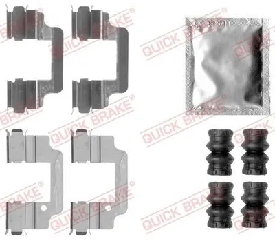 Produktbild von QUICK BRAKE 109-1806 Zubehörsatz Scheibenbremsbelag Hinten für VOLVO V70 II (285) XC60 (156) V70 III (135) V60 (155, 157) XC70 II Kombi (136)