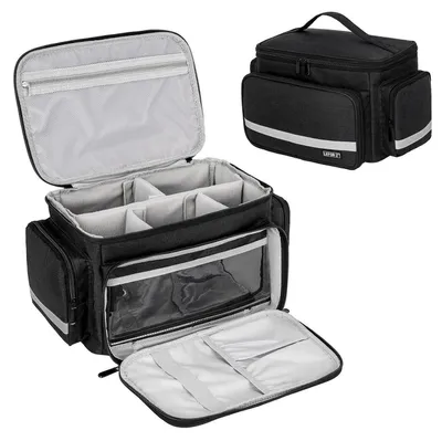 Productafbeelding van Eerstehulpkit met afneembare scheiding, reisapotheek, verpleegsterstas, zwart, 29 x 20 x 20 cm
