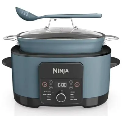 Image de Ninja Foodi PossibleCooker 8in1 MC1001EU, 1200W, 8 l, 8 programmes, surface en céramique, minuterie, chaleur triple fusion, bleu-noir